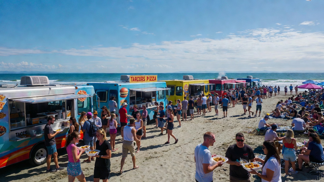 Vendors at beach festival